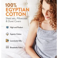 1500-Thread Count Cotton Deep Pocket Sheet Set By Blue Nile Mills