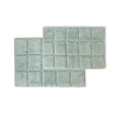Plush And Absorbent Non-Slip Cotton Checkered 2-Piece Bath Rug Set By Blue Nile Mills 10 Plush And Absorbent Non-Slip Cotton Checkered 2-Piece Bath Rug Set By Blue Nile Mills - Image 8