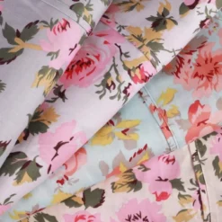 Soft 300 Thread Count Cotton Sheet Bed Set, Vintage Floral Or Solid Bedding Bohemian Wildflower By Blue Nile Mills -Home Decor Store GUEST d98652b8 bdb1 450b a8ba 454ceb52d5fa