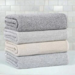 Viscose Cotton Blend Medium Weight Soft Textured Ribbed Towel Set By Blue Nile Mills 15 Viscose Cotton Blend Medium Weight Soft Textured Ribbed Towel Set By Blue Nile Mills -Home Decor Store GUEST d9e2819a 156c 4286 ae2e 8c5648d25900