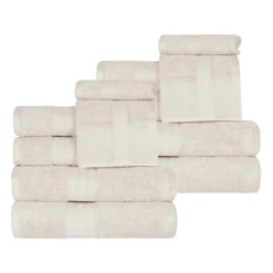 Cotton Plush Highly-Absorbent Heavyweight Luxury 12 Piece Assorted Towel Set By Blue Nile Mills -Home Decor Store GUEST dbb17f34 d0ed 444a 803b 1ebe1dc51194