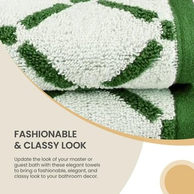 Modern Geometric Diamond 2 Piece Plush Terry Cotton Bath Sheet Set By Blue Nile Mills 4 Modern Geometric Diamond 2 Piece Plush Terry Cotton Bath Sheet Set By Blue Nile Mills - Image 2