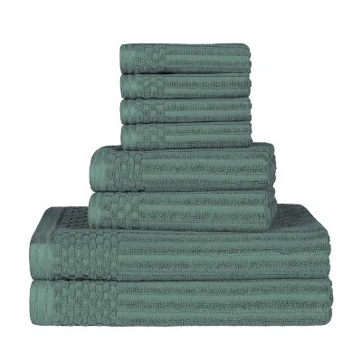 Ribbed Cotton Absorbent Heavyweight Towel Set By Blue Nile Mills 3 Ribbed Cotton Absorbent Heavyweight Towel Set By Blue Nile Mills