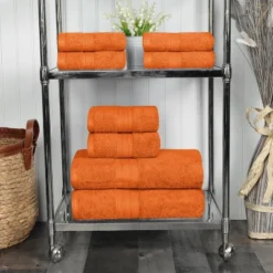 Cotton Highly Absorbent Solid Assorted 8-Piece Towel Set - Blue Nile Mills -Home Decor Store GUEST e1e3a05b 136a 4377 9c00 f4cf855a9e4c