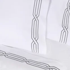 Luxury 1200 Thread Count Premium Cotton Geometric Scroll Embroidered 4 Piece Bed Sheet Set By Blue Nile Mills -Home Decor Store GUEST e3ad7e45 e51e 412e a1db 5ead550747d8