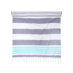 Cotton Oversized Striped Fouta Beach Towel With Tassels By Blue Nile Mills -Home Decor Store GUEST e4e12fdd 0297 4492 b9f1 19db767b22b7
