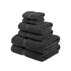 Premium Cotton 800 GSM Heavyweight Plush Luxury 6 Piece Bathroom Towel Set By Blue Nile Mills -Home Decor Store GUEST e51fe20c 5728 4039 812b 314ffe41336e