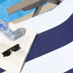 Cabana Striped Cotton Standard Size Towel/ Chaise Lounge Chair Cover Set By Blue Nile Mills -Home Decor Store GUEST e93f986d 809e 4e32 bd43 5cfd2db86051