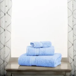 Premium Cotton 800 GSM Heavyweight Plush Luxury 3 Piece Bathroom Towel Set By Blue Nile Mills