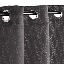 Modern Farmhouse Textured Waves Room Darkening Blackout Curtains, Set Of 2 By Blue Nile Mills