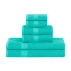 Absorbent Eco-Friendly Cotton Assorted 6-Piece Bath, Hand, Face Towel Set By Blue Nile Mills -Home Decor Store GUEST ecc08141 4eec 4165 84ad 54539e249afd