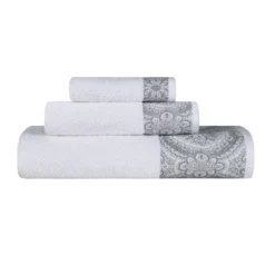 Medallion Ultra-Soft Cotton Highly Absorbent 3 Piece Jacquard Towel Set By Blue Nile Mills -Home Decor Store GUEST eef0db19 230f 4138 b07b 4c58fed115f7