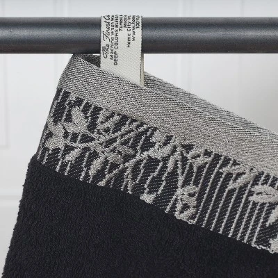 100% Cotton Medium Weight Floral Border 6 Piece Assorted Bathroom Towel Set By Blue Nile Mills 6 100% Cotton Medium Weight Floral Border 6 Piece Assorted Bathroom Towel Set By Blue Nile Mills - Image 4