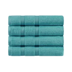 Smart Dry 4 Piece Plush Quick-Drying Highly-Absorbent Solid 100% Cotton Bath Towel Set By Blue Nile Mills -Home Decor Store GUEST f55470f8 fc5d 4031 a732 d98c3b5c058b