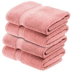 Premium Cotton 800 GSM Heavyweight Plush Luxury 4 Piece Bathroom Towel Set By Blue Nile Mills -Home Decor Store GUEST f5faa6d6 f25c 4cc6 97fc dfdca79e4a58