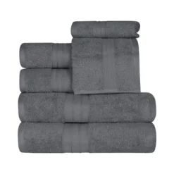 Classic Plush Absorbent 6-Piece Towel Set By Blue Nile Mills -Home Decor Store GUEST f6ad9644 0fb1 47fa aff4 ed9f08c42341