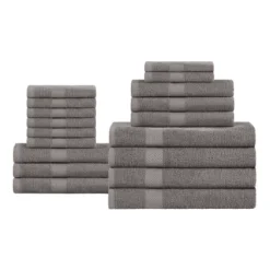 Eco-Friendly Absorbent Assorted 18-Piece Towel Set By Blue Nile Mills -Home Decor Store GUEST f6d9ff43 b9a3 403c 815a 8071979fc639