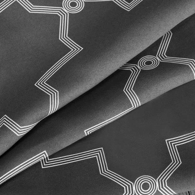 Vintage Geometric Trellis Room Darkening Blackout Curtains, Set Of 2 By Blue Nile Mills 4 Vintage Geometric Trellis Room Darkening Blackout Curtains, Set Of 2 By Blue Nile Mills - Image 2