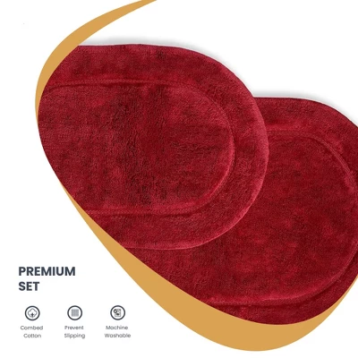 Plush And Absorbent Non-Slip Cotton Oval 2-Piece Bath Rug Set By Blue Nile Mills 7 Plush And Absorbent Non-Slip Cotton Oval 2-Piece Bath Rug Set By Blue Nile Mills - Image 5