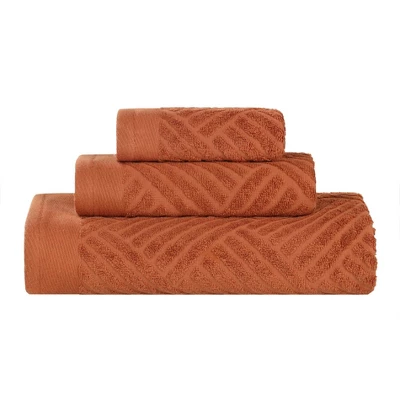 Basketweave Luxury Egyptian Cotton Jacquard 3 Piece Assorted Towel Set By Blue Nile Mills 14 Basketweave Luxury Egyptian Cotton Jacquard 3 Piece Assorted Towel Set By Blue Nile Mills - Image 12